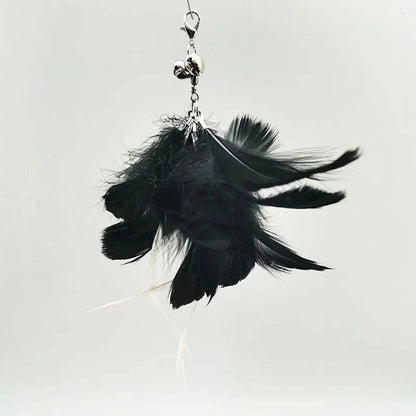 Hands-Free Feather Cat Wand with Bell | Suction Cup Interactive Toy for Hunting and Exercise