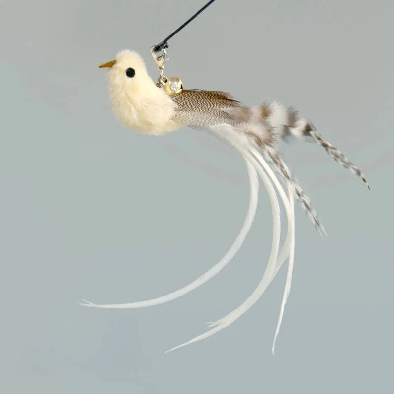 Hands-Free Feather Cat Wand with Bell | Suction Cup Interactive Toy for Hunting and Exercise