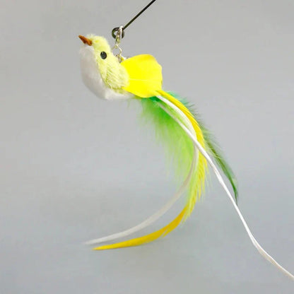 Hands-Free Feather Cat Wand with Bell | Suction Cup Interactive Toy for Hunting and Exercise