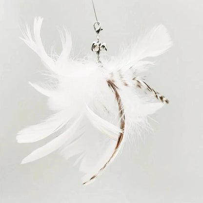 Hands-Free Feather Cat Wand with Bell | Suction Cup Interactive Toy for Hunting and Exercise