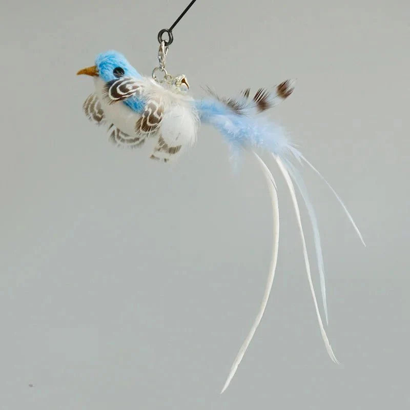 Hands-Free Feather Cat Wand with Bell | Suction Cup Interactive Toy for Hunting and Exercise