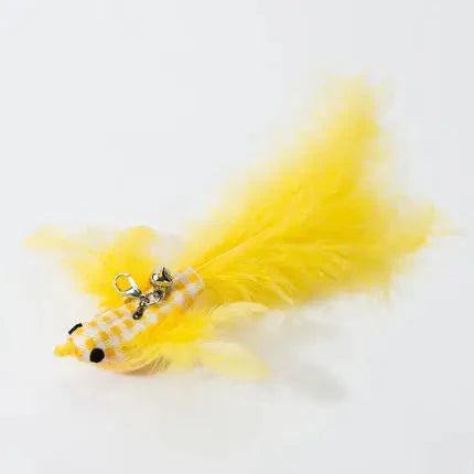 Hands-Free Feather Cat Wand with Bell | Suction Cup Interactive Toy for Hunting and Exercise