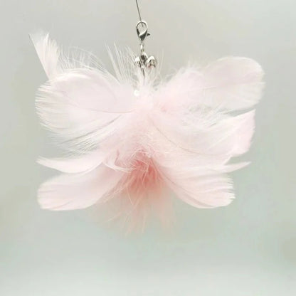 Hands-Free Feather Cat Wand with Bell | Suction Cup Interactive Toy for Hunting and Exercise