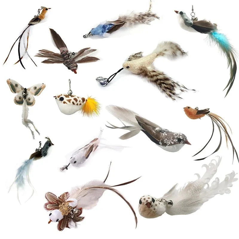 Hands-Free Feather Cat Wand with Bell | Suction Cup Interactive Toy for Hunting and Exercise