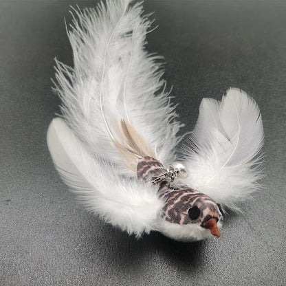 Hands-Free Feather Cat Wand with Bell | Suction Cup Interactive Toy for Hunting and Exercise