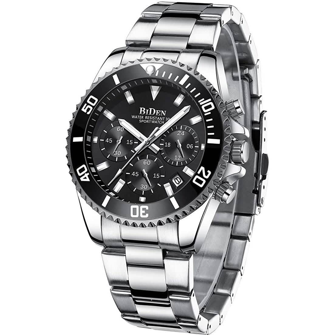 Men's Stainless Steel Watches Chronograph