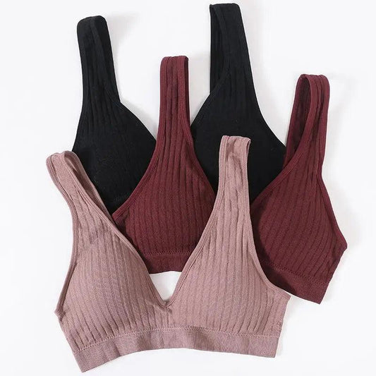 New Comfortable Seamless Sports Bras For Women And Girls Top Female Brassiere Deep V Sexy Women's Underwear Backless