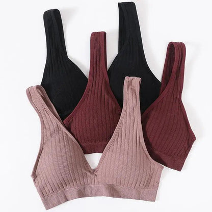 New Comfortable Seamless Sports Bras For Women And Girls Top Female Brassiere Deep V Sexy Women's Underwear Backless
