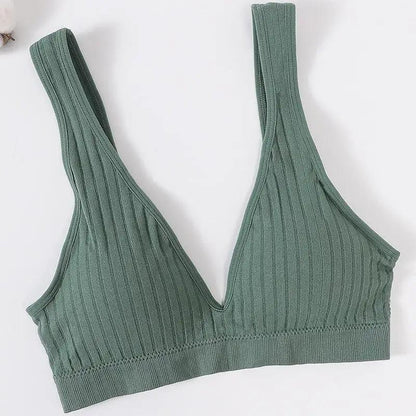 New Comfortable Seamless Sports Bras For Women And Girls Top Female Brassiere Deep V Sexy Women's Underwear Backless