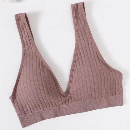 New Comfortable Seamless Sports Bras For Women And Girls Top Female Brassiere Deep V Sexy Women's Underwear Backless