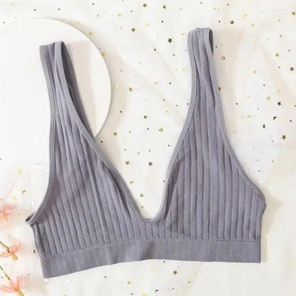New Comfortable Seamless Sports Bras For Women And Girls Top Female Brassiere Deep V Sexy Women's Underwear Backless