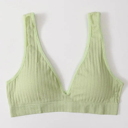 New Comfortable Seamless Sports Bras For Women And Girls Top Female Brassiere Deep V Sexy Women's Underwear Backless