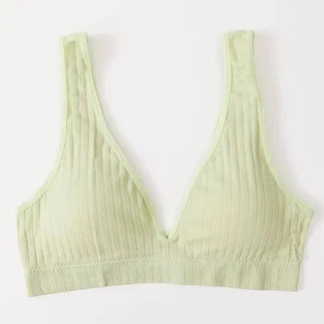 New Comfortable Seamless Sports Bras For Women And Girls Top Female Brassiere Deep V Sexy Women's Underwear Backless