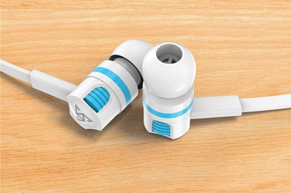 Wired in-Ear Headphones With Tangle-Free Cord Noise Isolating Bass