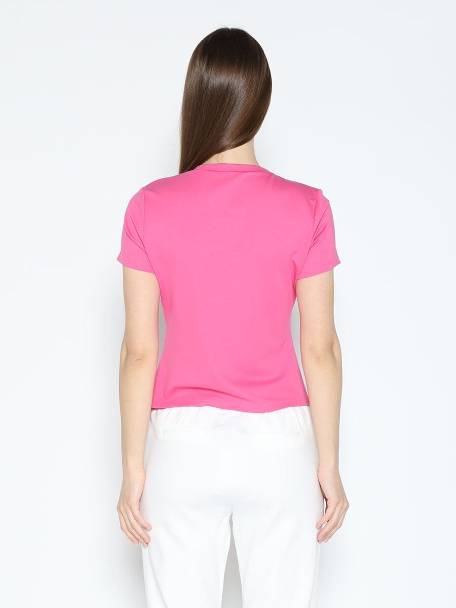 Sleeveless Flower Applique Sharp Asymmetrical Top