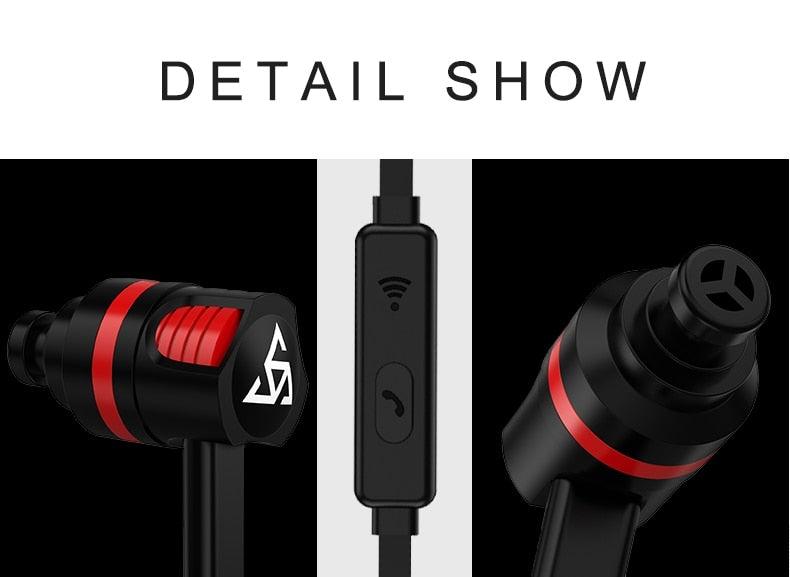 Wired in-Ear Headphones With Tangle-Free Cord Noise Isolating Bass