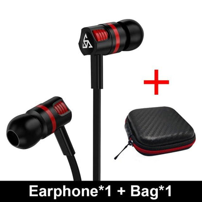 Wired in-Ear Headphones With Tangle-Free Cord Noise Isolating Bass