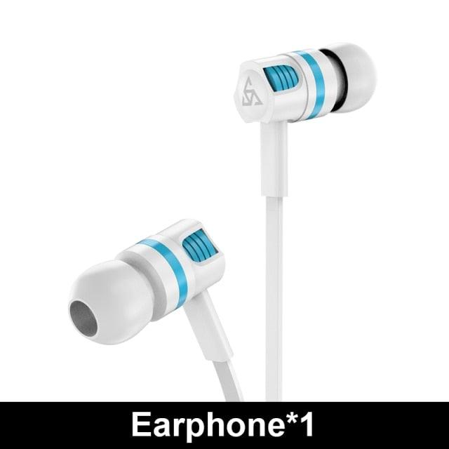 Wired in-Ear Headphones With Tangle-Free Cord Noise Isolating Bass