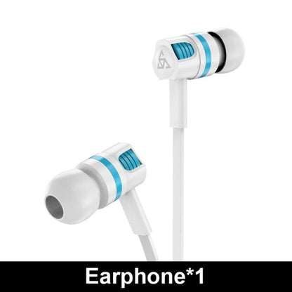 Wired in-Ear Headphones With Tangle-Free Cord Noise Isolating Bass