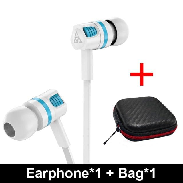 Wired in-Ear Headphones With Tangle-Free Cord Noise Isolating Bass