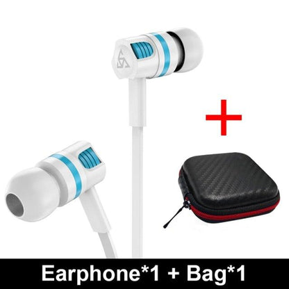 Wired in-Ear Headphones With Tangle-Free Cord Noise Isolating Bass