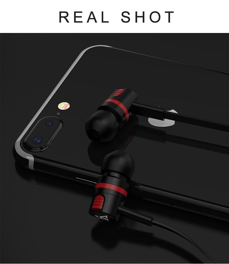 Wired in-Ear Headphones With Tangle-Free Cord Noise Isolating Bass