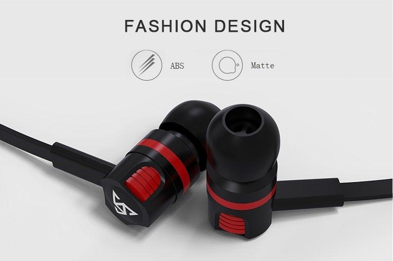 Wired in-Ear Headphones With Tangle-Free Cord Noise Isolating Bass