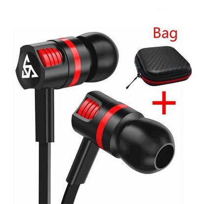Wired in-Ear Headphones With Tangle-Free Cord Noise Isolating Bass