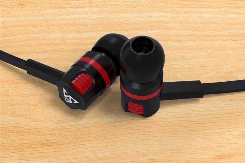 Wired in-Ear Headphones With Tangle-Free Cord Noise Isolating Bass