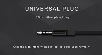 Wired in-Ear Headphones With Tangle-Free Cord Noise Isolating Bass