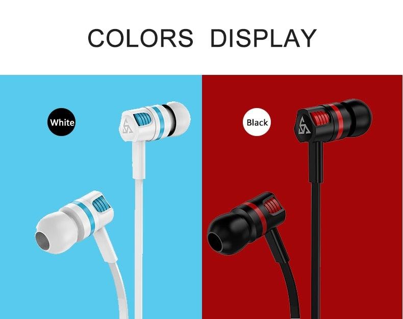 Wired in-Ear Headphones With Tangle-Free Cord Noise Isolating Bass