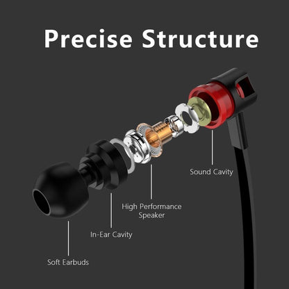 Wired in-Ear Headphones With Tangle-Free Cord Noise Isolating Bass
